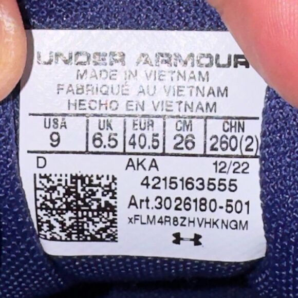 Under Armour Charged Assert 10 Wide 'Sonar Blue' 3026180-501 Women's 9 - Picture 10 of 11